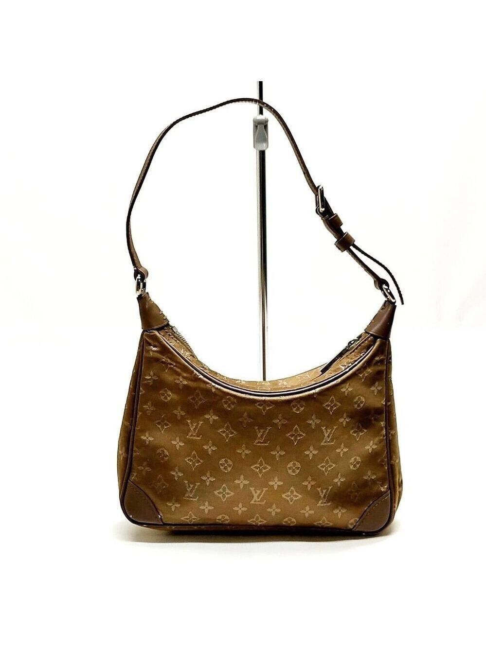 Louis Vuitton LV Shoulder Bag Brown Monogram Satin 730-061225
